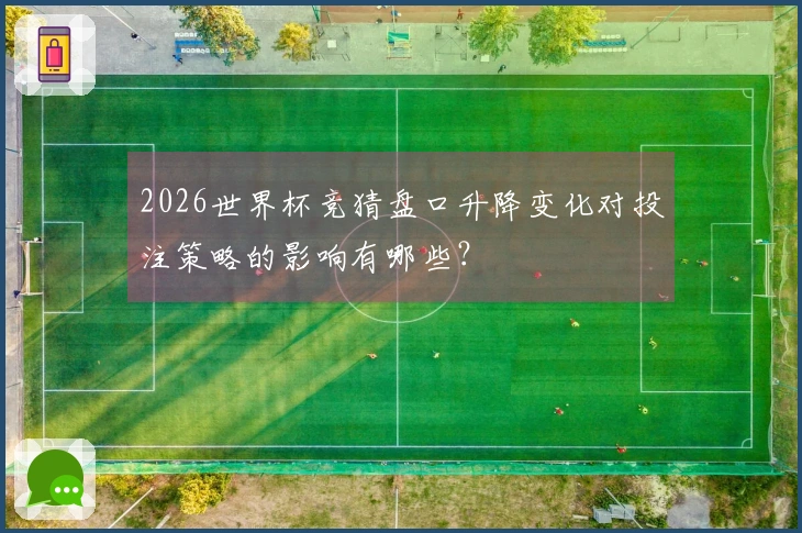 2026世界杯竞猜盘口升降变化对投注策略的影响有哪些？